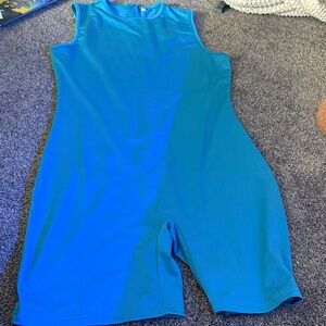 Blue Sleeveless Romper New without tags size large